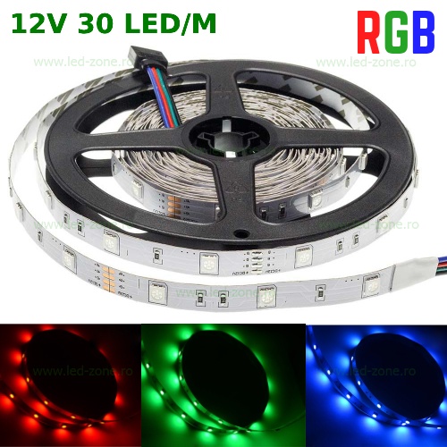 Banda LED 5050 30 SMD/ML Interior RGB 12V