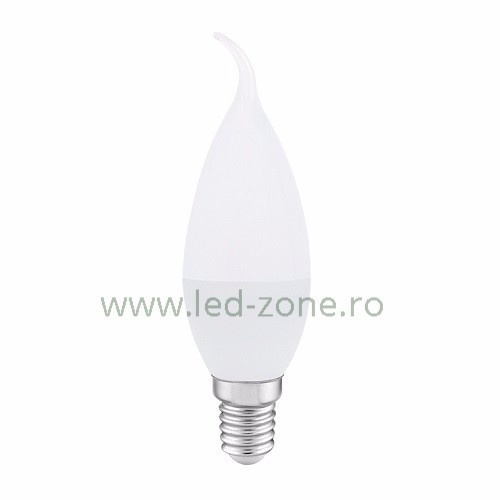 Bec LED E14 5W Flacara Mat Plastic