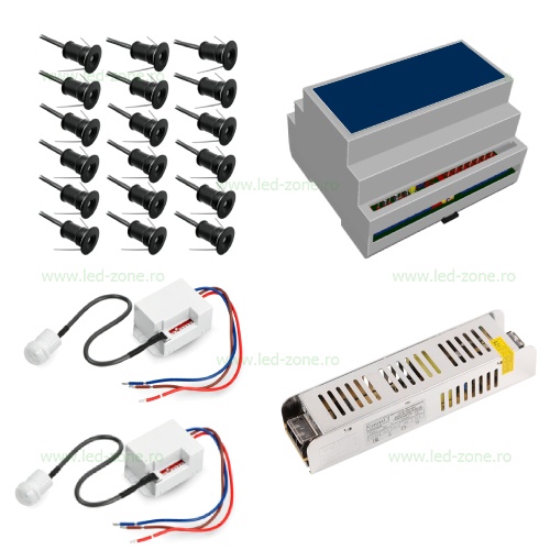 Kit Spoturi LED Iluminat Inteligent Trepte