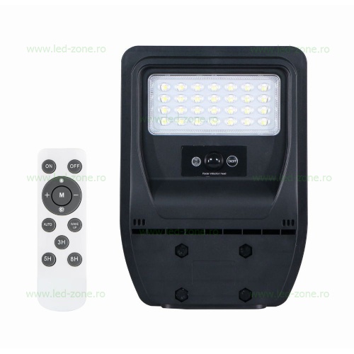 Lampa LED Iluminat Stradal 30W Solara cu Senzor Miscare si Telecomanda LZ8101