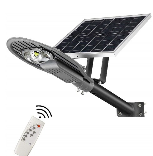 Lampa LED Iluminat Stradal 50W COB Solara cu Suport si Telecomanda