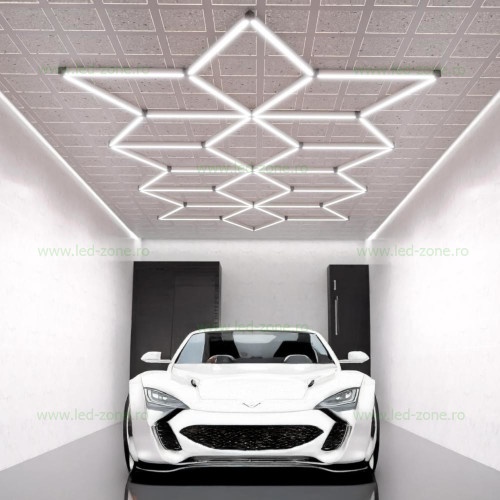Set 16 Poligoane LED Hexagram 361W Tuburi 750mm