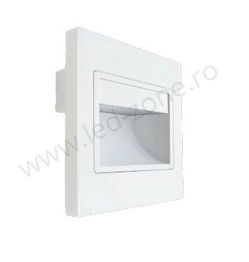 Spot LED 1W Patrat Alb Trepte