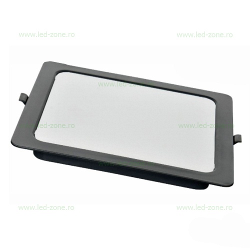 Spot LED 24W Patrat Negru Incastrat SOLE