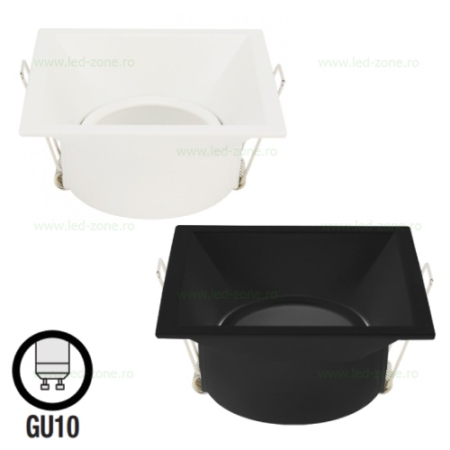 Suport Incastrat 1 Bec Spot LED GU10 Patrat MEYAN
