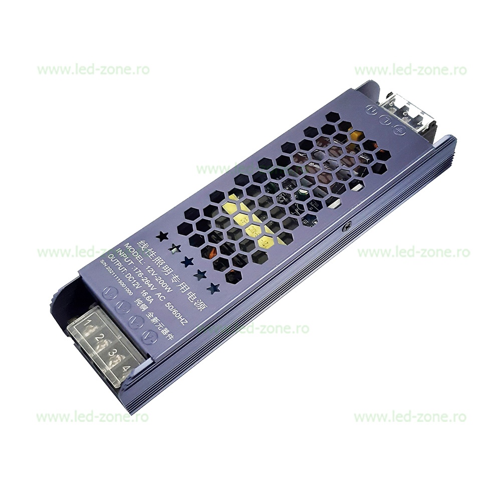 Sursa Alimentare Banda LED 12V 200W Ultra Slim PRO