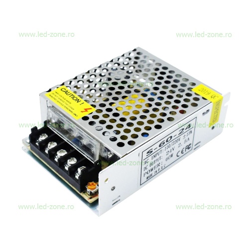 Sursa Alimentare Banda LED 24V 60W Carcasa Metal