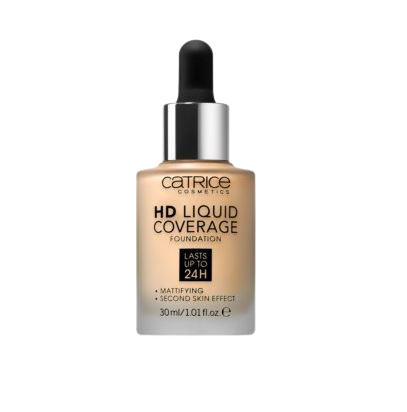 Fond de ten, Catrice, HD Liquid Coverage, 036 Hazelnut Beige, 30 ml