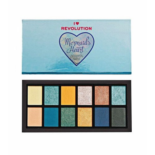 Paleta farduri de ochi pigmentate, I Heart Revolution, Mermaid`s Heart, 12 nuante Paleta farduri de ochi pigmentate, I Heart Revolution, Mermaid`s Heart, 12 nuante