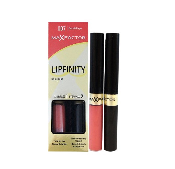 Ruj de buze rezistent la transfer Max Factor Lipfinity, Nuanta 007 Rosy Whisper