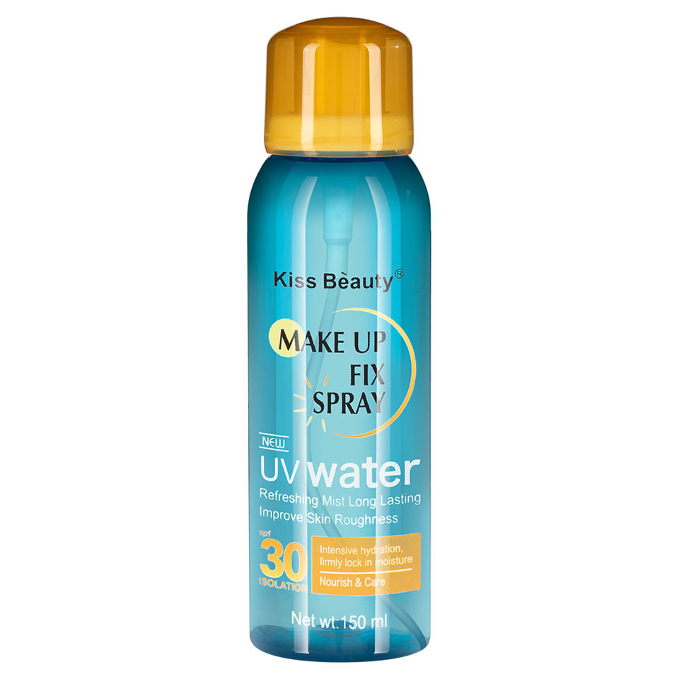 Spray fixare kiss beauty, uv water, spf30, 150 ml