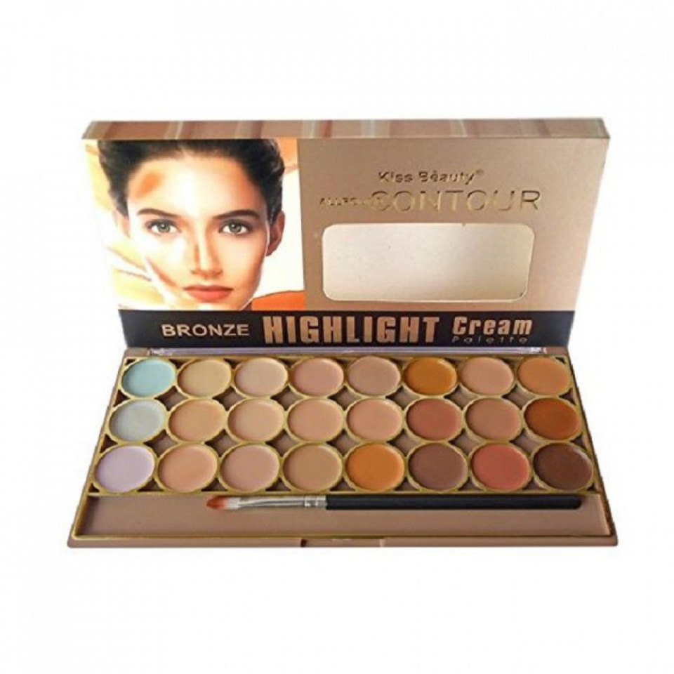 Paleta Contur Kiss Beauty Bronze Highlight Cream Palette, 2