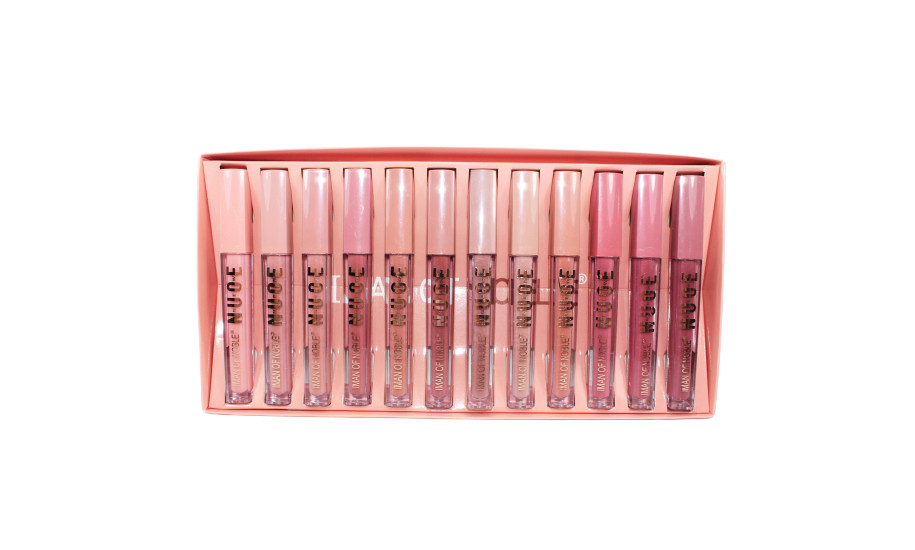Set 12 rujuri de buze lichide, iman of noble, nude, matte lip gloss