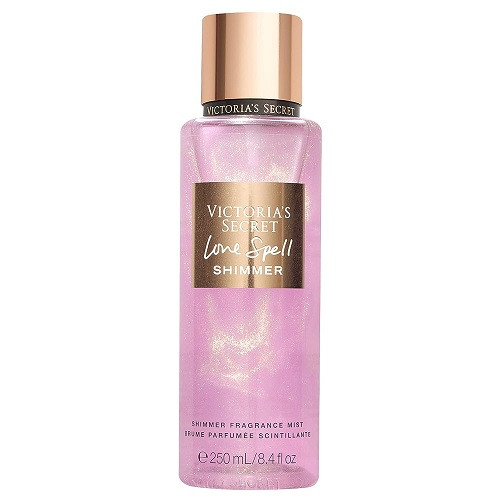 Spray de corp stralucitor, Victoria's Secret, Love Spell Shimmer, Cherry Blossom & Fresh Peach, 250 ml