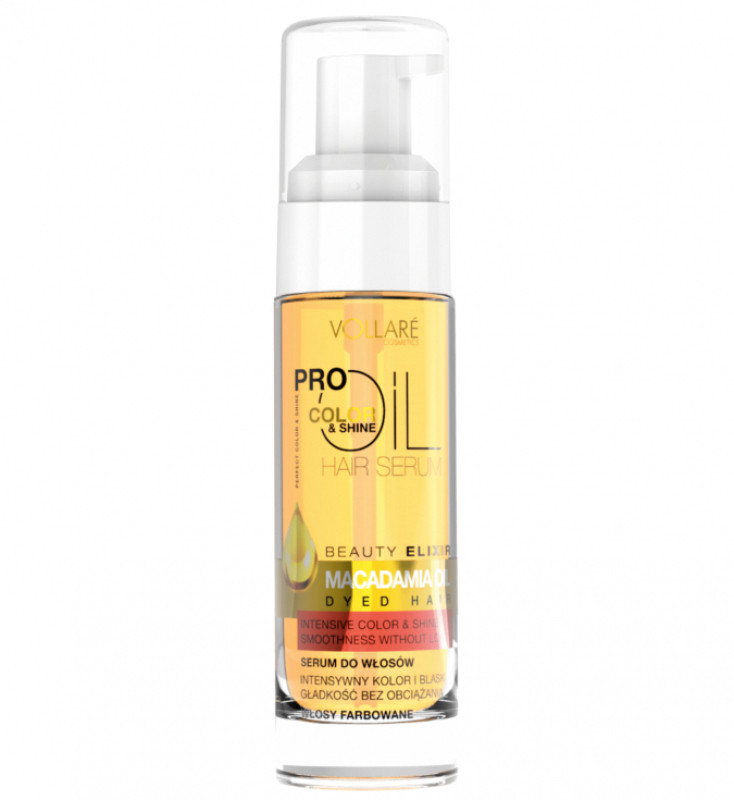 Ulei de par vollare pro color & shine, macadamia oil, 30 ml