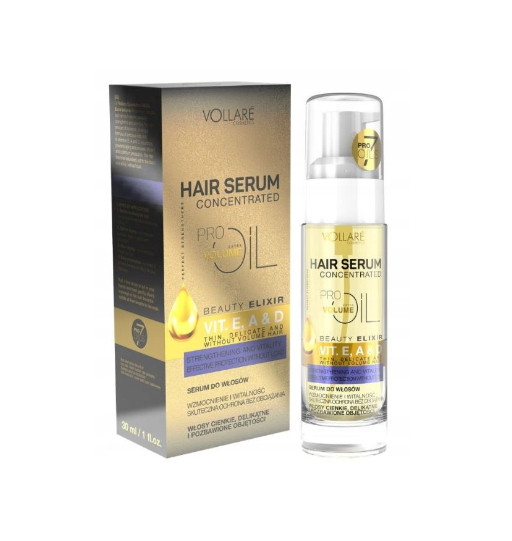Ulei de par Vollare Pro Extra Volume, Vitamina E, A si D, 30 ml Ulei de par Vollare Pro Extra Volume, Vitamina E, A si D, 30 ml