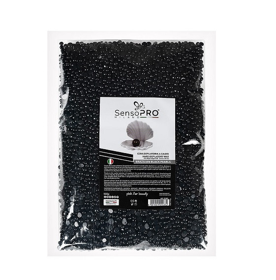 Ceara epilat elastica granule negre, SensoPRO, Brazilian Black Pearls 500 g SensoPro imagine noua