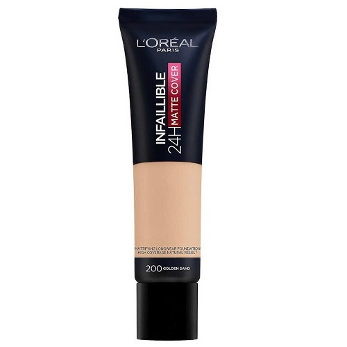 Fond de ten, Loreal, Infaillible 24H Matte Cover, 200 Golden Sand, 30 ml