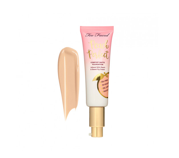 Fond de ten, too faced, peach perfect comfort matte, swan, 48 ml