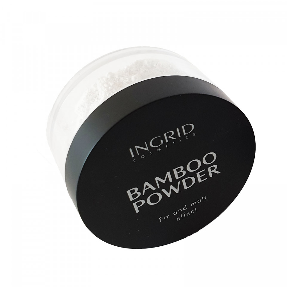 Pudra de fata translucenta Ingrid Bamboo Powder Fix&Matt Effect Bamboo imagine noua inspiredbeauty