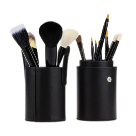 Set 12 pensule machiaj + etui depozitare Lila Rossa depozitare imagine