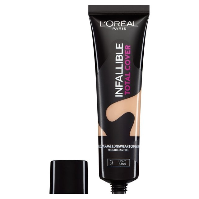 Fond de ten fata si corp loreal infallible total cover full coverage nuanta 9 light sand