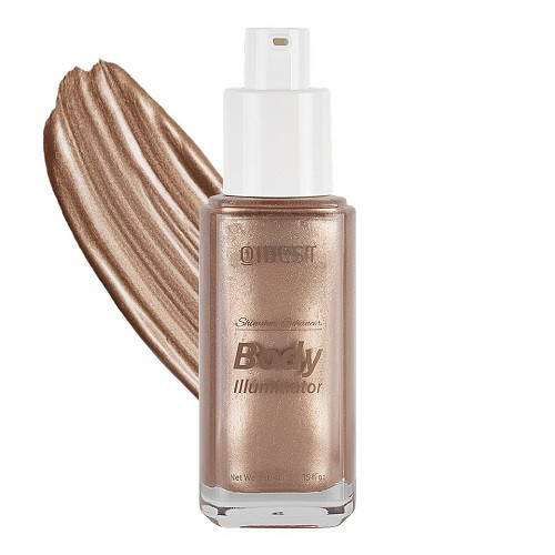 Iluminator lichid fata si corp, qibest, body shimmer glow, 02, 40 ml