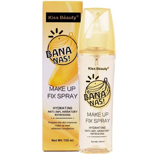 Spray de Fixare Hidratant, Antiinflamator, Kiss Beauty, Bananas, 150 ml