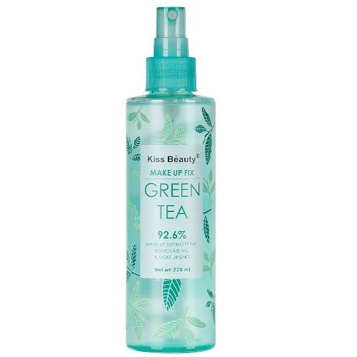 Spray fixare machiaj, kiss beauty, green tea, makeup fix, 220 ml