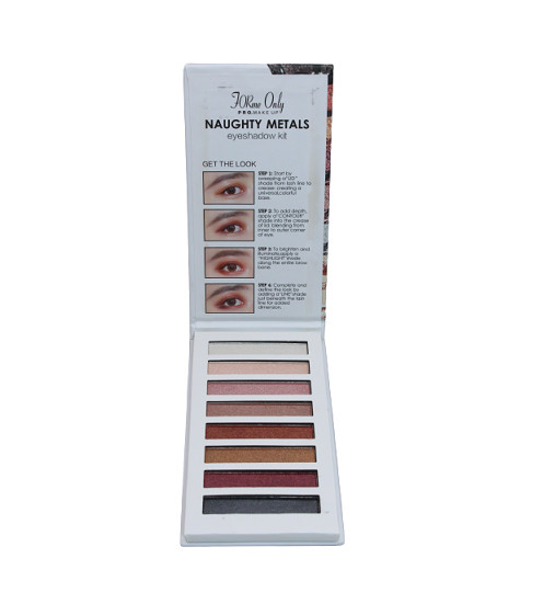 Trusa machiaj paleta farduri de ochi, forme only, naughty metals, 8 culori