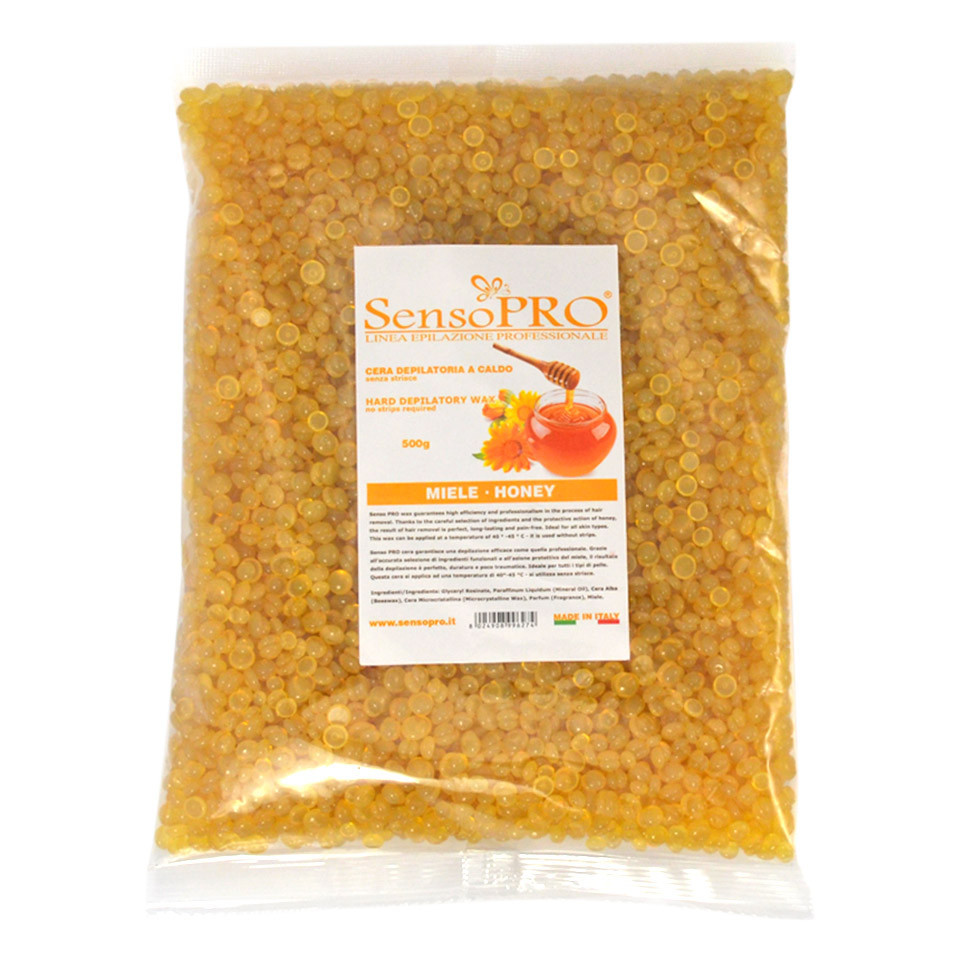 Ceara epilat elastica cu miere, SensoPRO, granule 500 g SensoPro imagine noua