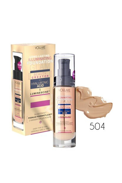 Fond de ten vollare illuminating, hyaluronic acid, 504 natural tan