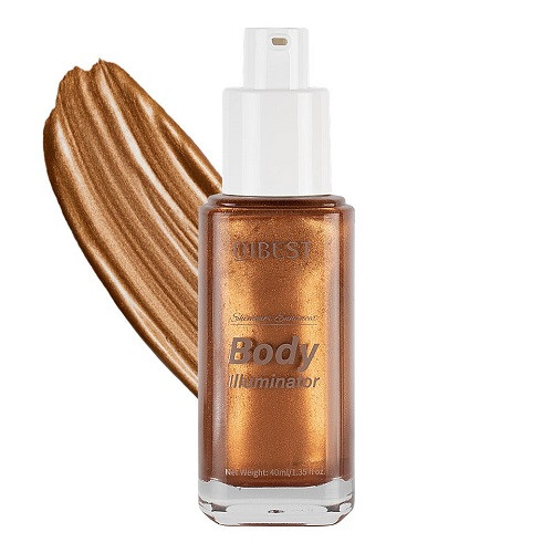 Iluminator lichid fata si corp, qibest, body shimmer glow, 03, 40 ml