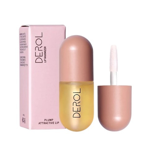 Luciu de buze pentru volum, Derol, Lip Maximizer, Lip Plumper, Ginger, 5.5 ml Luciu de buze pentru volum, Derol, Lip Maximizer, Lip Plumper, Ginger, 5.5 ml