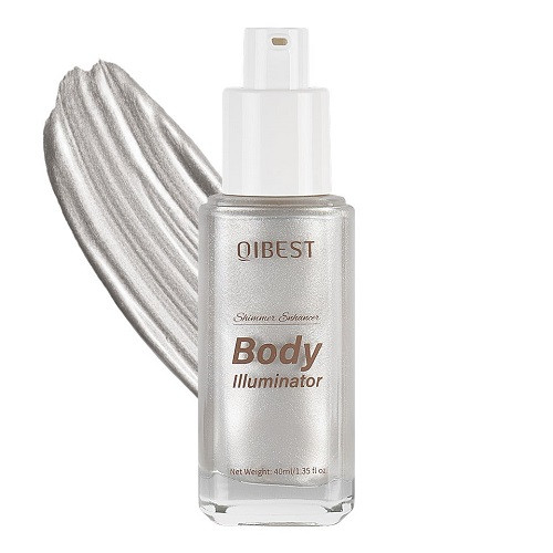 Iluminator lichid fata si corp, qibest, body shimmer glow, 01, 40 ml