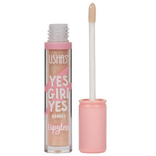 Luciu de buze stralucitor, ushas, yes girl yes, shiny lipgloss, bej, 02