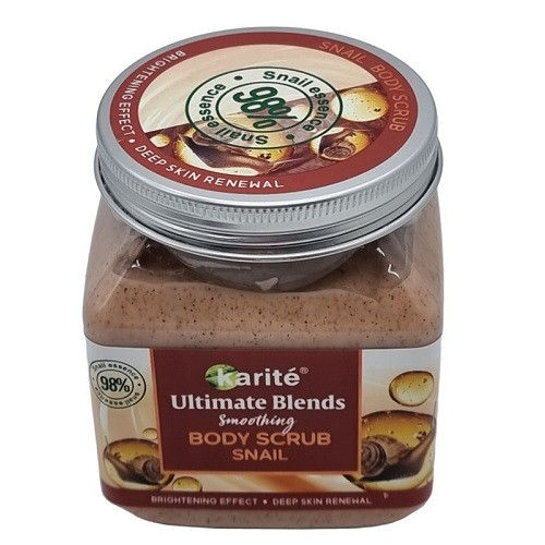 Scrub de corp cu extract de melc 98%, karite, ultimate blends smoothing, snail, 320 ml