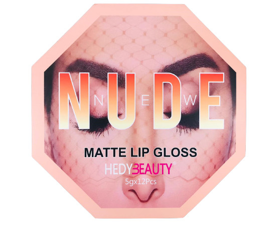 Set Rujuri de Buze Hedy Beauty Nude Mattes Lip Gloss, 12 Nuante - 2 | YEO