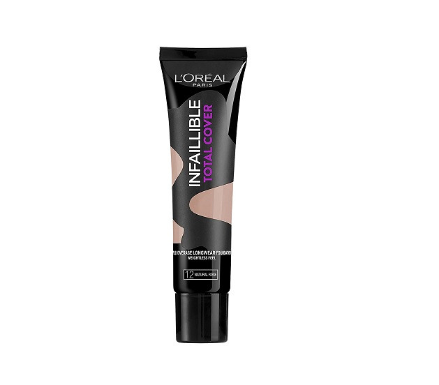 Fond de ten, loreal, infaillible total cover, 12 natural rose, 35 g
