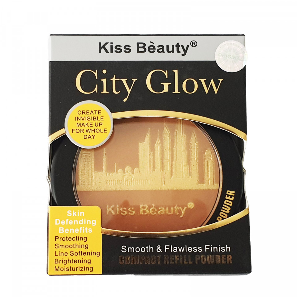 Iluminator Kiss Beauty City Glow, Smooth & Flawless Finish, 03 Kiss Beauty imagine noua