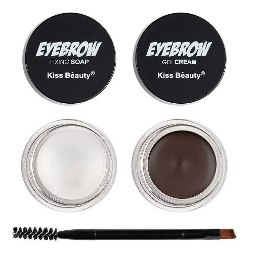 Kit sprancene, kiss beauty, gel sprancene, sapun fixare, pensula aplicare, 03