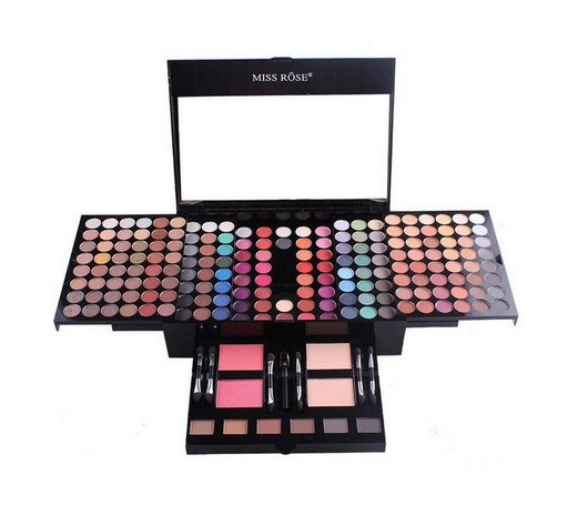 Pachet Promo: Trusa Profesionala Machiaj Miss Rose 190 Culori + Set 24 Pensule Machiaj + Borseta Pachet Promo: Trusa Profesionala Machiaj Miss Rose 190 Culori + Set 24 Pensule Machiaj + Borseta