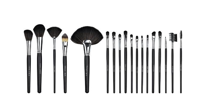 Set 18 Pensule Machiaj, Fraulein38, Black, Borseta inclusa Set 18 Pensule Machiaj, Fraulein38, Black, Borseta inclusa