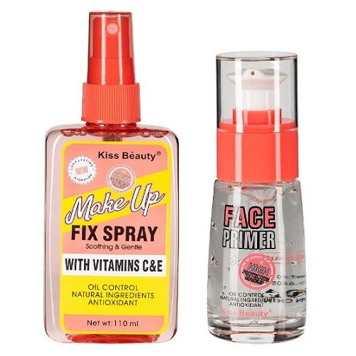 Set Spray fixare si baza de machiaj, Karite, Vitamina C si E Baza imagine