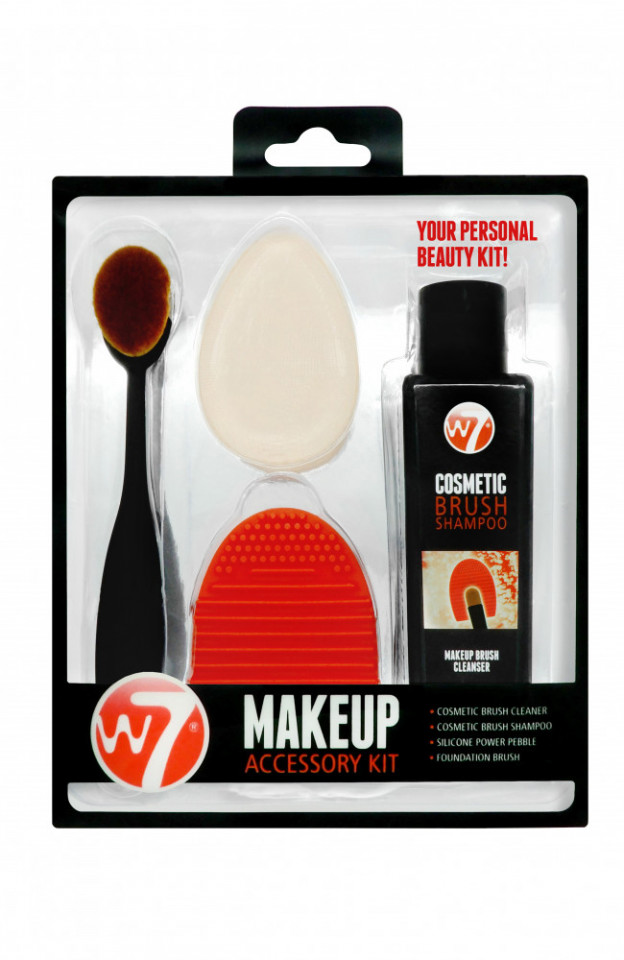 Set curatare pensule si aplicatoare machiaj W7 Makeup Kit, 4 piese topstar.ro imagine noua