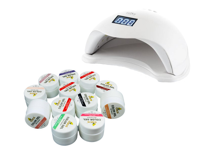 Set Lampa unghii UV LED SUN PRO si 12 Geluri UV Coco More Professional Set Lampa unghii UV LED SUN PRO si 12 Geluri UV Coco More Professional