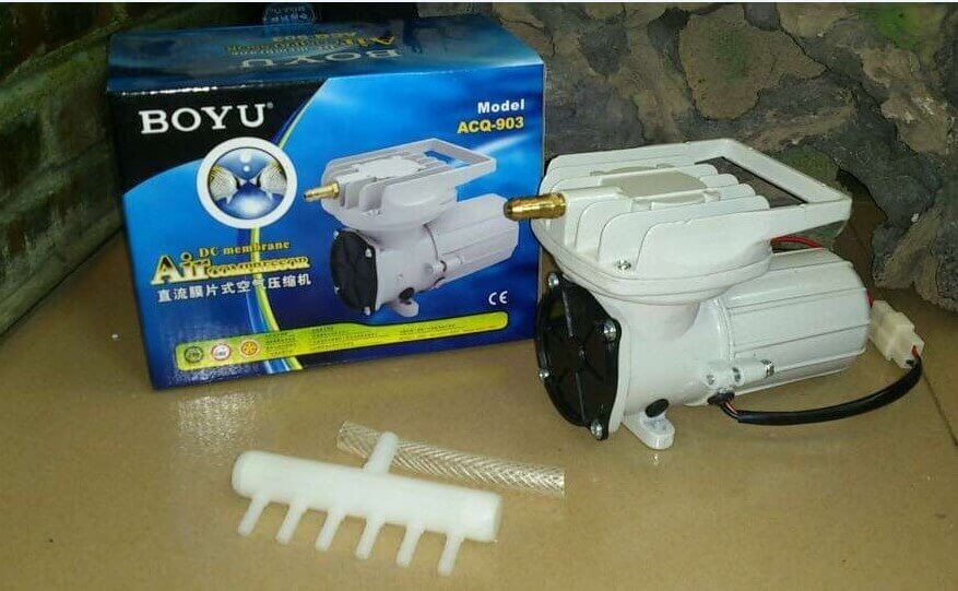 Compresor aer acvariu/iaz BOYU la 12V 38L/min- ACQ-902