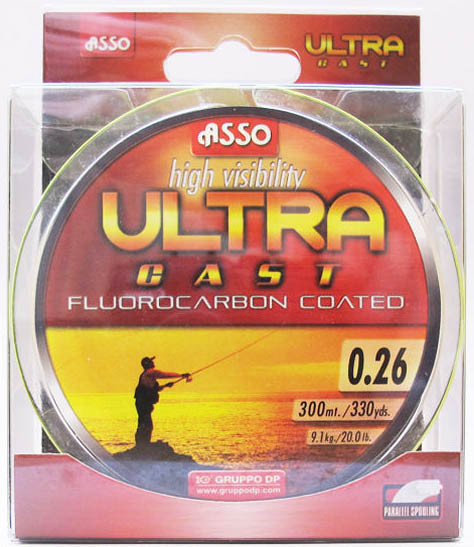 Fir Asso Ultra Cast 0.22mm 7.60kg 150m Galben Fluo