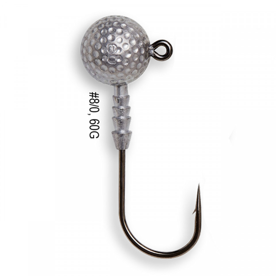 Jig Madcat Golf Ball No.8/0 60gr Jighead Natural Bulk