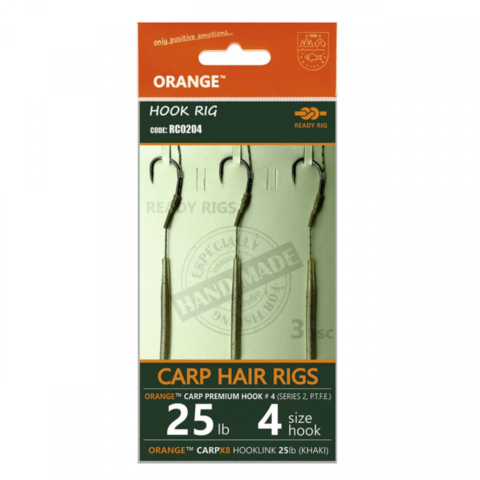 Rig Crap Orange Series 2 No.4 25Lb Crap Hair Rigs